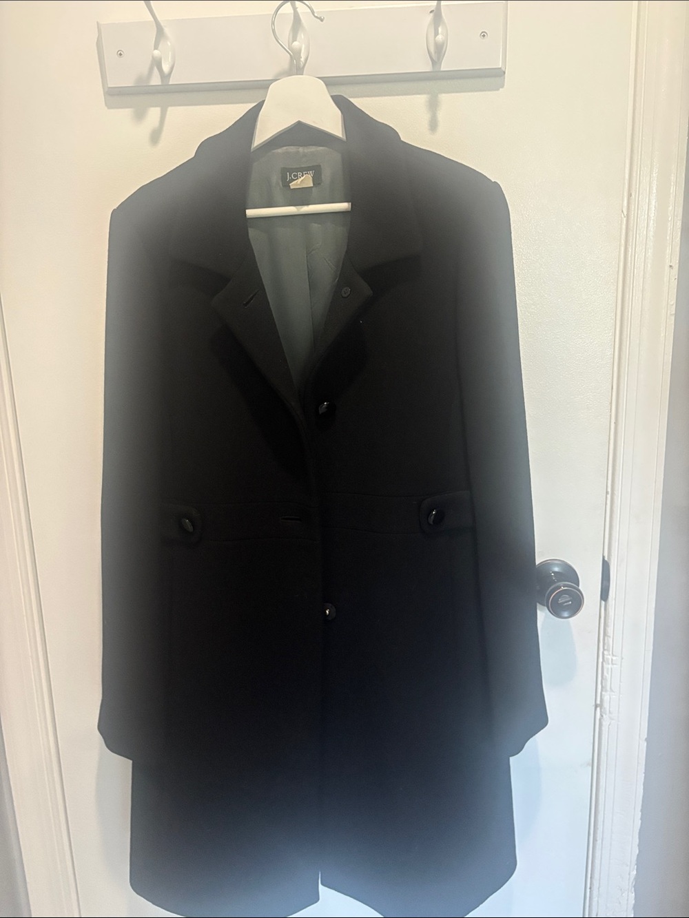 J. Crew Black Wool Pea Coat
